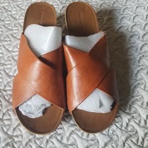Chocolate Blu Wedge Sandals